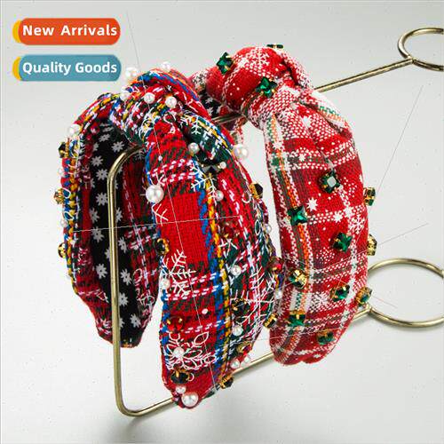 Christmas holiday hair bands autumn winter snowflake fabric
