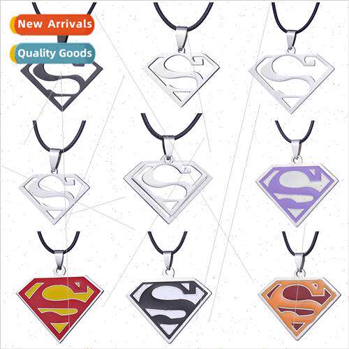 Superman Stainless Steel Pendant Necklace Super man Pendant