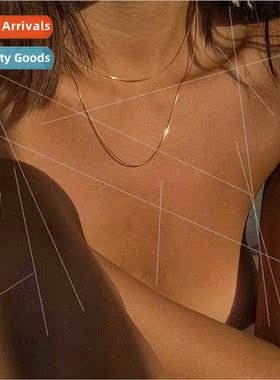 Europe cold simple atmosphere snake bone chain niche sense f