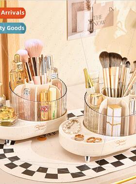 Rotating cosmetic case makeup brush bucket compartment pen h