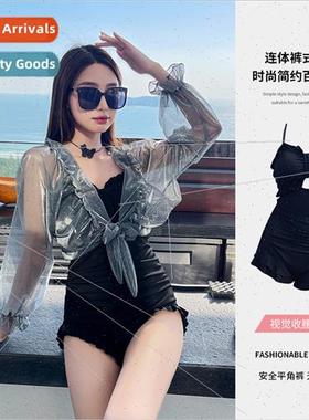 Spa swimsu womens Korea pure desire wind one-piece thin swim