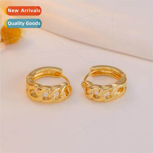 French new fashion niche creative simple gold chain grain ea