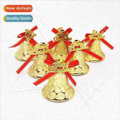 Christmas decorations 5-6cm gold red bow bell pendant Christ