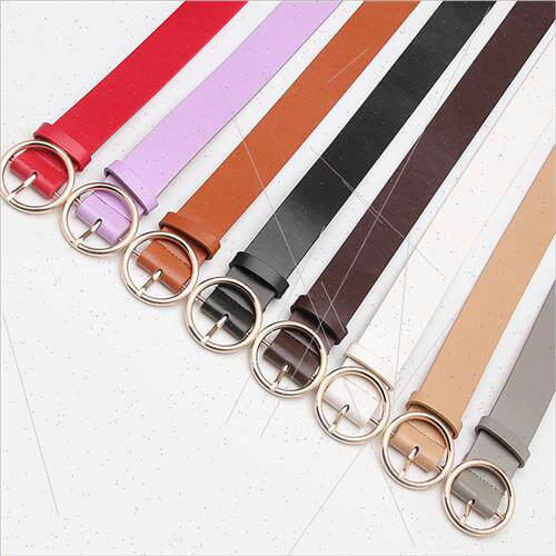 Women Belt Round Buckle Casual mple Hundred Women Jeans Acce