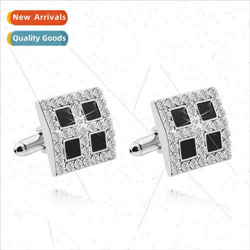 fashion geometric men high-grade diamond shirt French busine