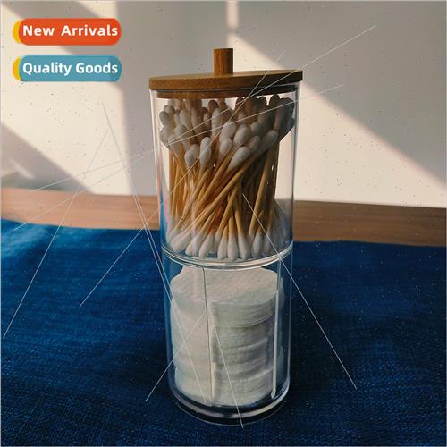 Plastic transparent bamboo lid double combination  cotton sw