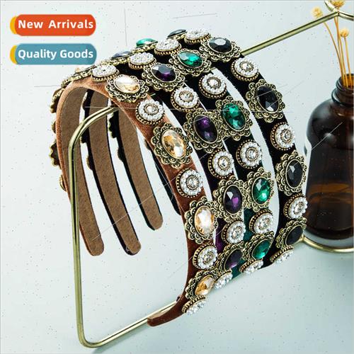 Hair bands female Europe fine edge ins cold wind shiny full