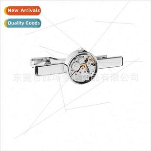 tie clips winding Mechanical walkable movement gears watch