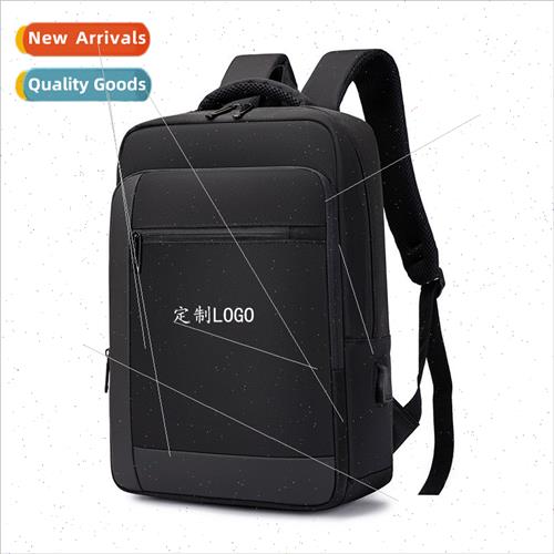 Men computer shoulder bag USB charging backpack 15.6-inch la