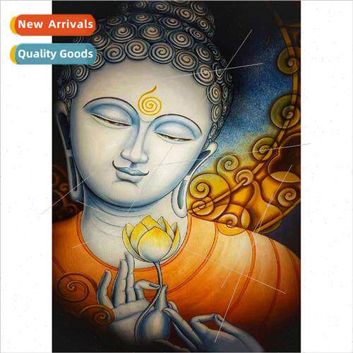 new lotus Buddha diamond painting modern living room small v