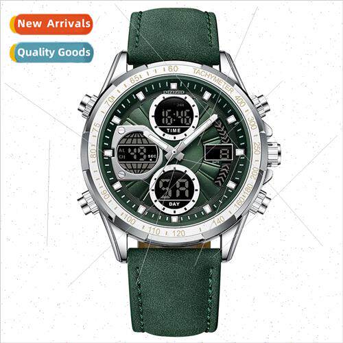Alloy Leather Men Business Watch minous Waterproof Sports Du