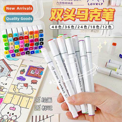 48 colors double-ended markers children water-based watercol