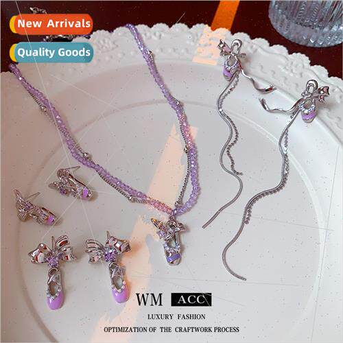 lver needle zirconia drop oil pearl bow earrings fashion hun