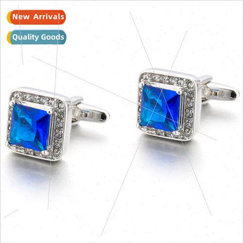 Blue Crystal Cufflinks Dress Cufflinks Business French Shirt