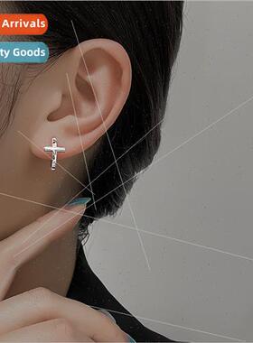 Europe earrings simple atmosphere cross earrings tide