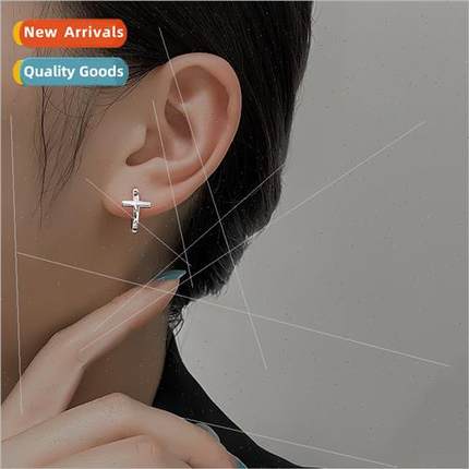 Europe earrings simple atmosphere cross earrings tide