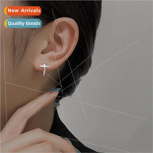 Europe earrings simple atmosphere cross earrings tide