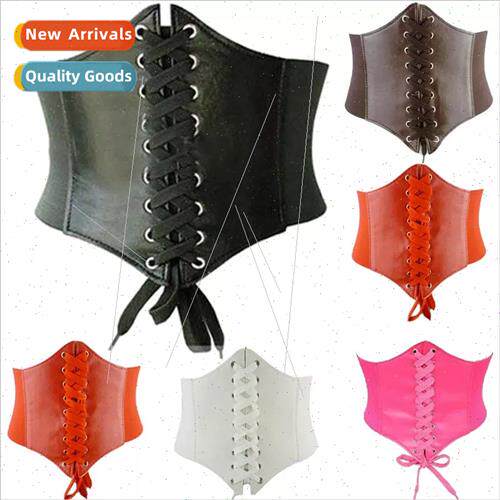 Women Palace Tied Belt Wide Waistband Slimming Extra Wide St