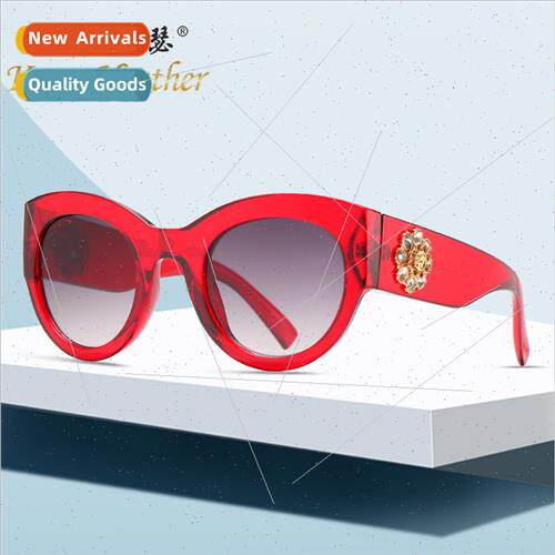 New head sunglasses 4353 Europe modern diamond-set women sun