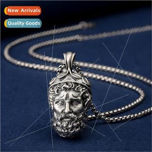 Greek mythology Zeus head pendant Scandinavian Viking hip ho