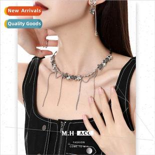 collarbone chain female Block hundred tassel simple puzzle