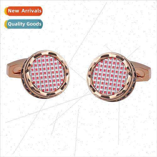 New high-grade cufflinks men multiple electroplated rose gol