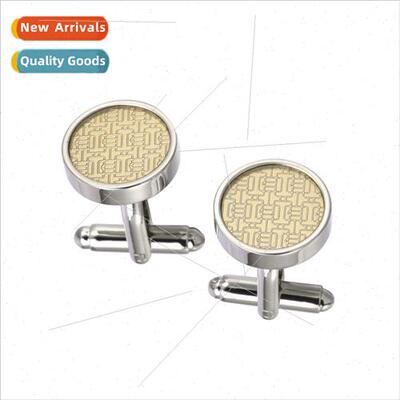new gold silver two-color milgrain maze French cufflinks men