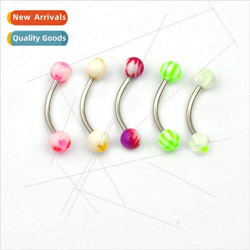 Colorful UV acrylic curved bar eyebrow stud eyebrow ring bod