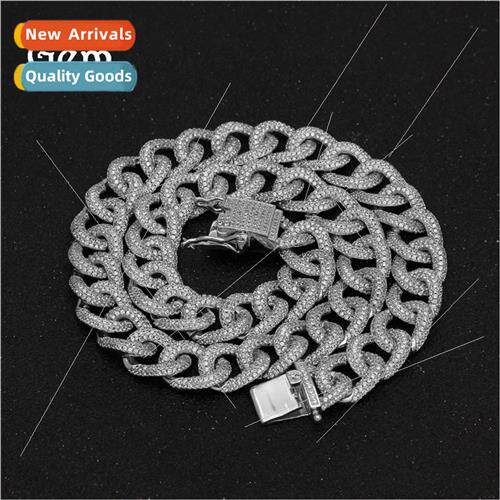 Europe Pop Rap Hip Hop 13MM Copper wh Zirconia Full Diamonds