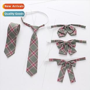 Shirt Unim Large Red Student Green Check Bowtie