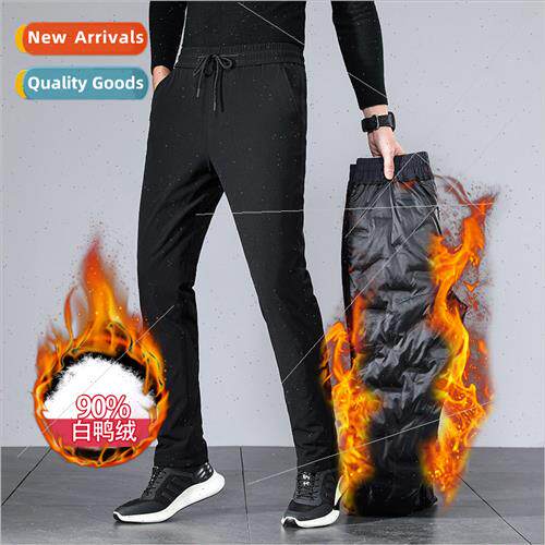 Men 2022 fall winter new men casual pants 90 velvet thickene