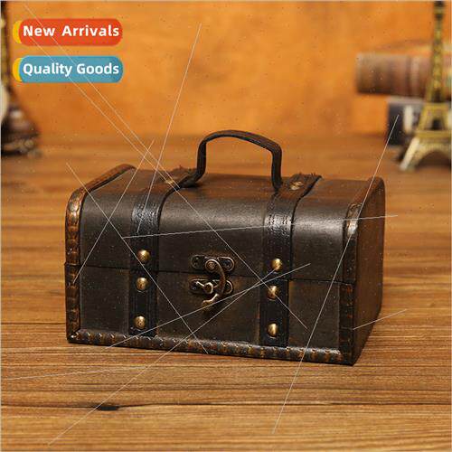 New retro wooden storage box antique desktop jewelry cosmeti