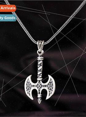 Men Axe Viking Pendant Europunk Jewelry Tanium Hip Hop Neckl