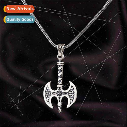 Men Axe Viking Pendant Europunk Jewelry Tanium Hip Hop Neckl