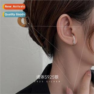 advanced geometric earrings S925 ins niche female col silver