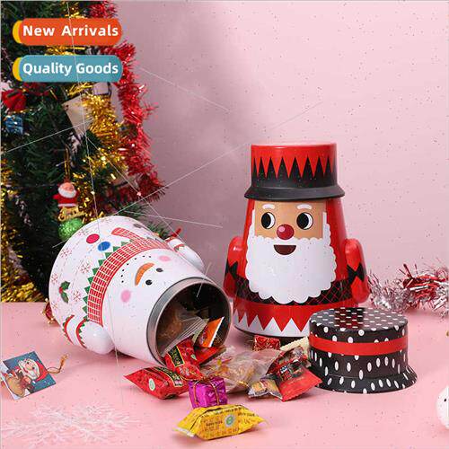 Christmas tumbler candy canes cute storage tin box Christmas