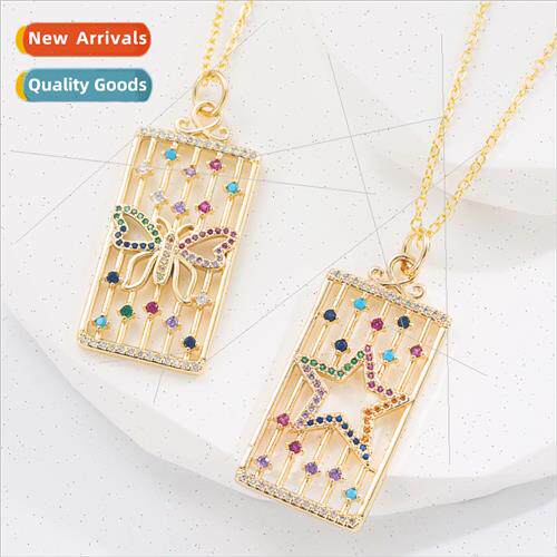 Europe fashion copper gold-plated zirconium pendant jewelry