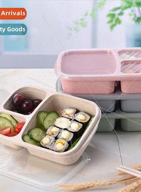 Wheat straw lunch box high-color value Japan wh lid compartm