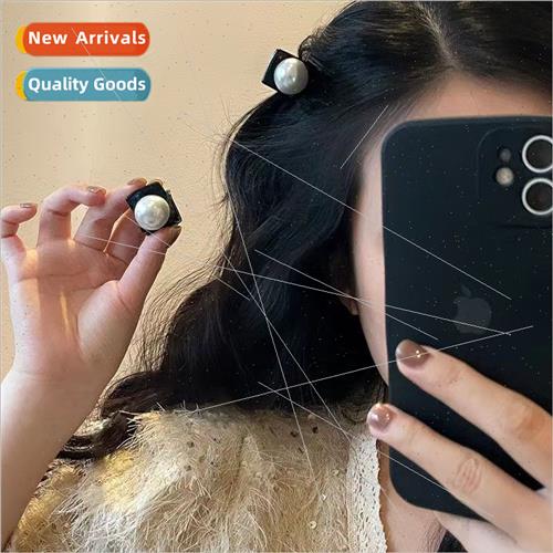 Vintage French double-sided pearl small grab clip high value