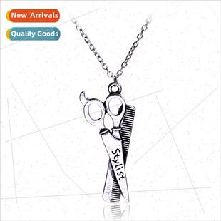 Movie jewelry Edward Scissorhands scissor comb pendant neck