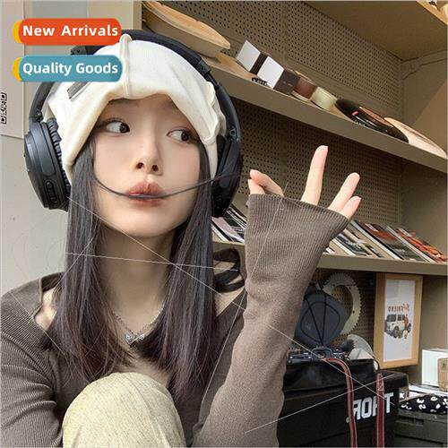 New spring summer thin black moon child pile cap female fall