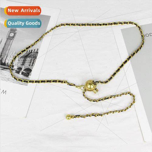 chain waist chain tide female belt retro small gold ball adj