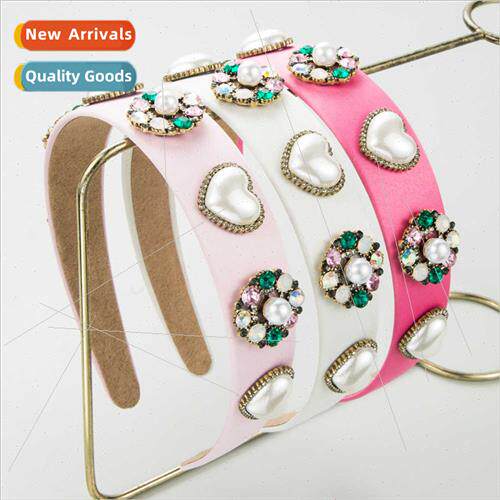 Europe new Ba love pearl hair bands fashion diamonds flowers