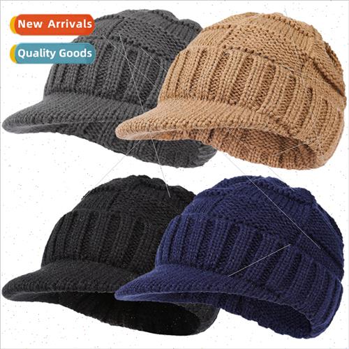 Knted hat wool cap female winter outdoor men thickened warm