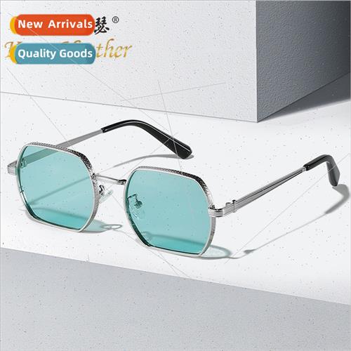 Fashion polygonal sunglasses 2A469 Europe nd hundred matchin