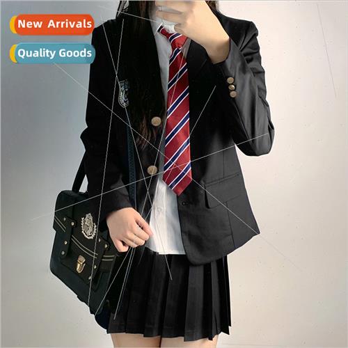 jk unim Japan college black blazer jacket women Ike no tai b