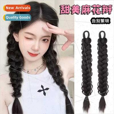 Wig female handmade braided hair twist double ponytail simul