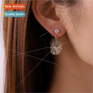 diamonds metal snowflake Wind full earrings Eur geometric