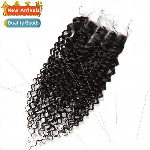 deep curly lace closure hand woven human hair wig 7×7 acces