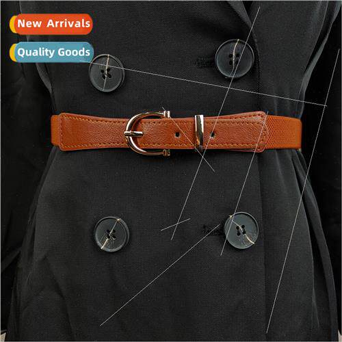 Thin belt female  simple retro Korean elastic waist belt fem